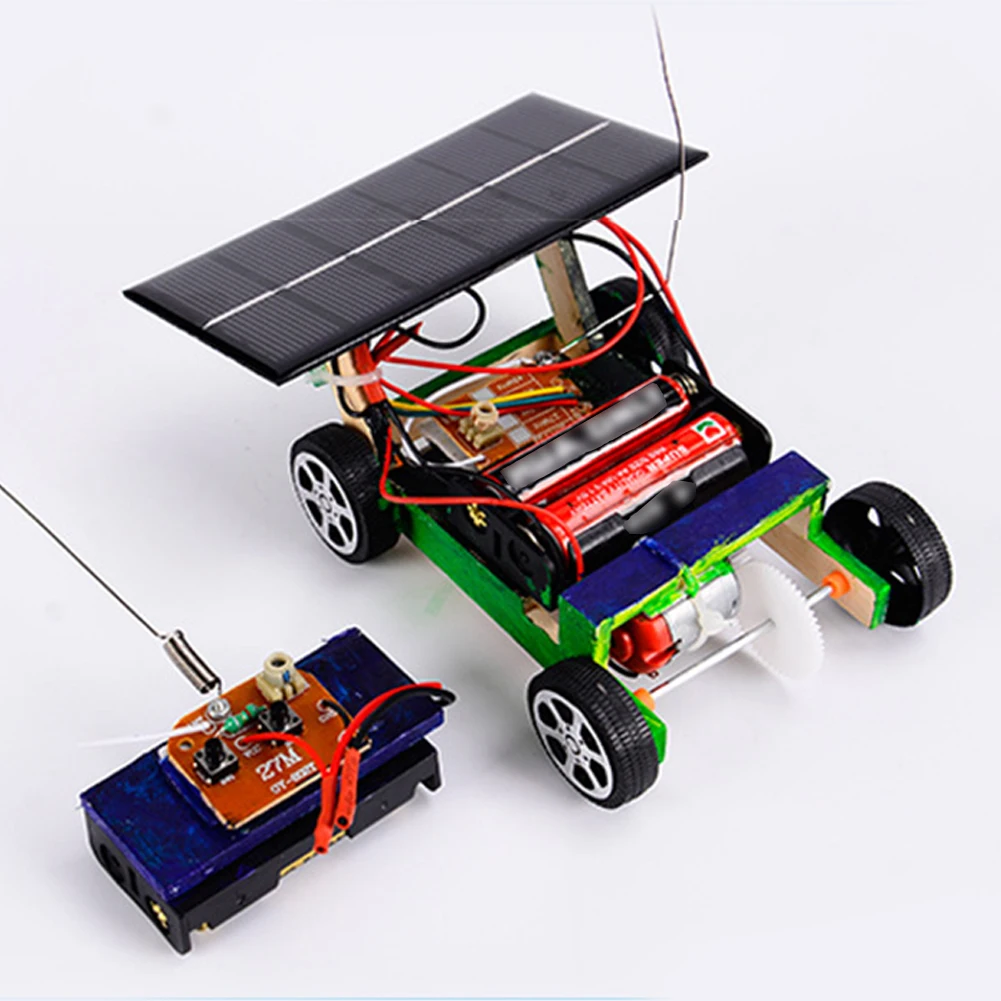 Сборка RC игрушки DIY Мини Деревянный автомобиль беспроводной пульт