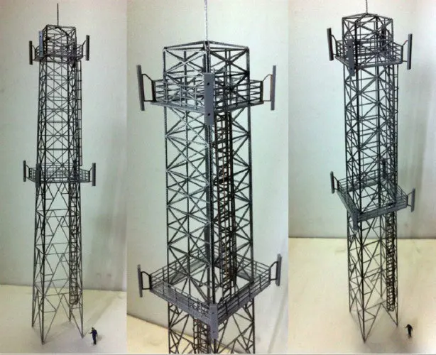 Diy 1 / 87 Ho Rail коммуникационная башня N1 архитектурная сцена Sandbox Современная
