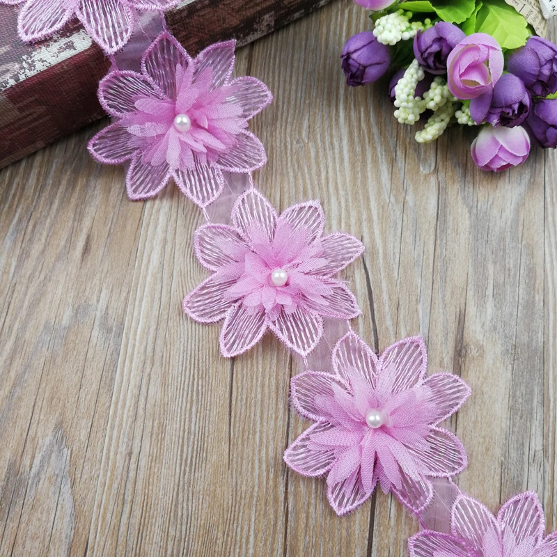 Аппликация из шифона с восьми лепестками 10 шт. | Дом и сад