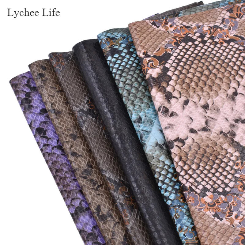 Lychee Life змеиная ткань из искусственной кожи формата а4 для рукоделия швейная