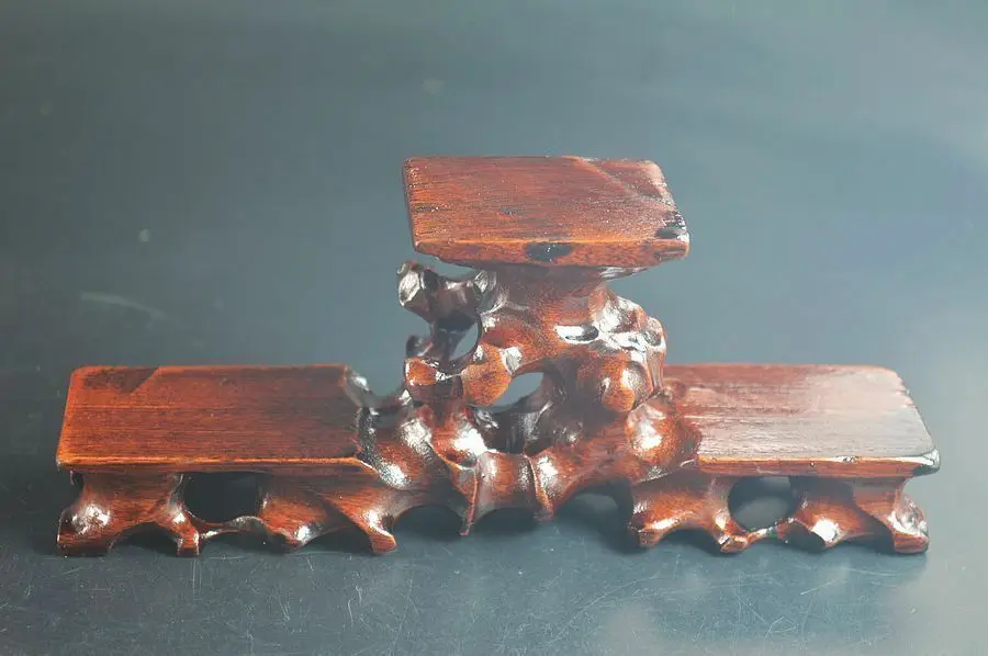 

Chinese Antique Wooden Stand Table Hardwood Triple Show Display Shelf