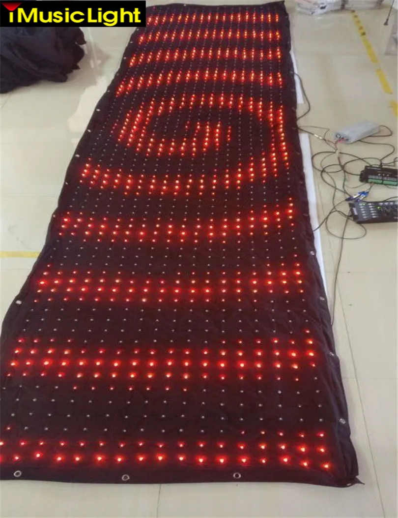2 Pcs P6 LED Video Curtain 17x34 Pixels Backdrop For Stage Club Bar Disco Party Event With 1 Controller and Power Supply | Освещение