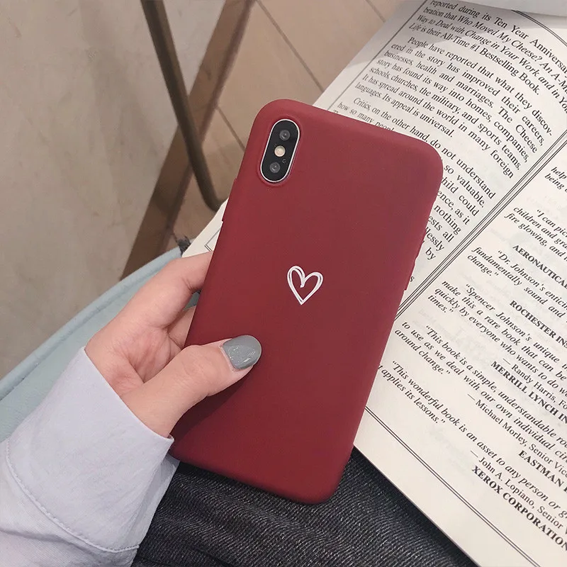 XINDIMAN лаконичный чехол для iPhone X силиконовый redwine iphone7 7 plus мягкий TPU XSMAX XR 8 6 S |