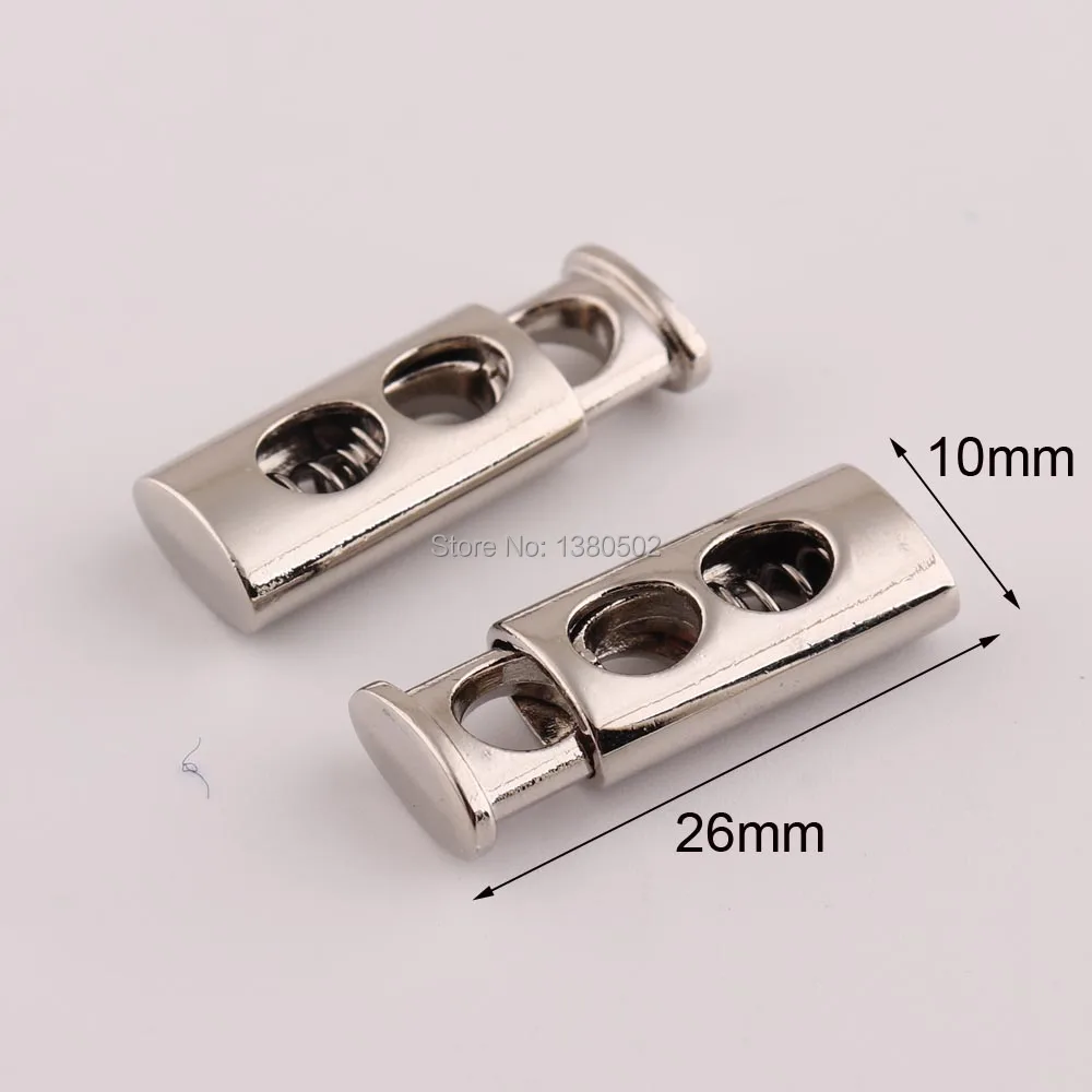 10pcs cord lock Silver double barrel toggle Cord end Stopper Rope Adjuster alloy durable paracord locks for sewing accessories | Дом и сад