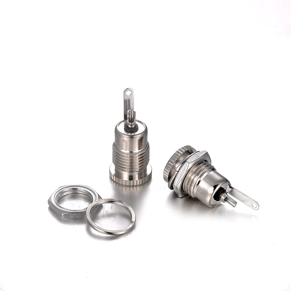 Новинка 2 шт. металлический разъем питания постоянного тока 30 В 5 А 5x2 1 мм контакта