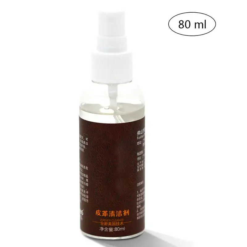 

80ML Leather Cleaner Leather Sofa Bag Car Leather Care Oil Stain Removal Cleaning Tools Car Accessorizes