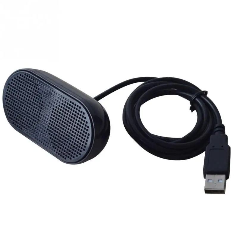 Мини Портативный USB музыкальный плеер черный стерео мини динамик Уникальный для ноутбука