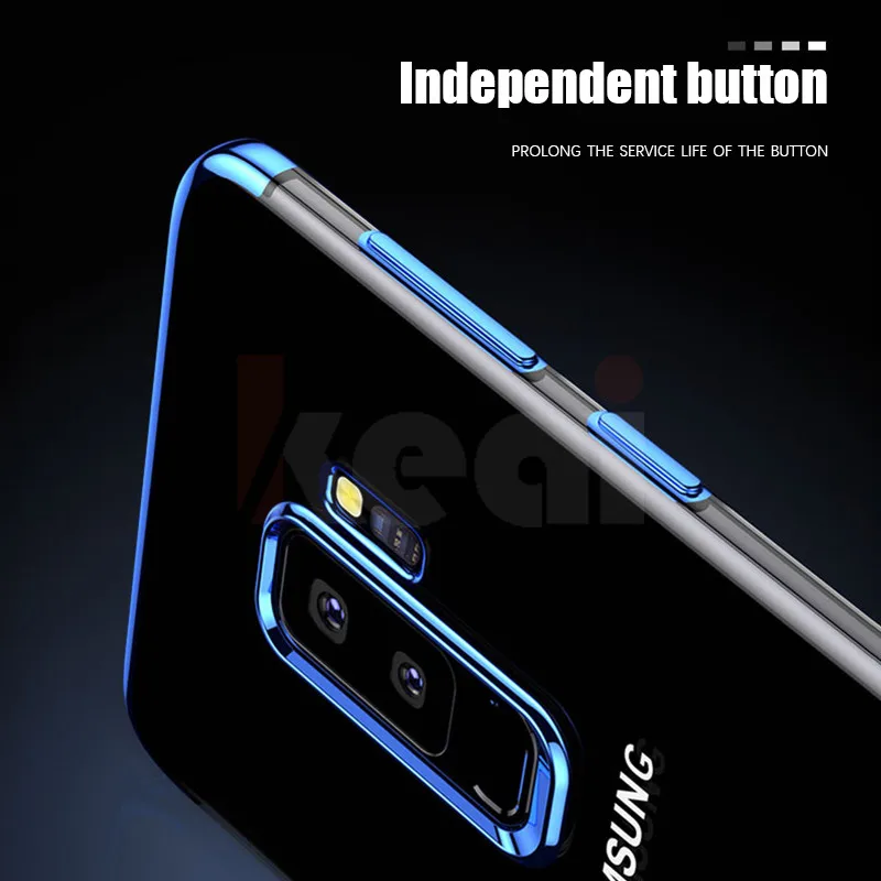 Soft Silicone Plating Case For Samsung Galaxy A5 A7 J5 J7 2017 2016 Transparent Back Cover S8 S9 A6 A8 Plus 2018 Capa | Мобильные