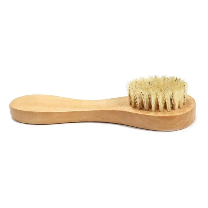 

Wooden Handle Neck Face Duster Facial Cleansing Brush Barber Bang Hair Clean Sweeping Beard Hairbrush Hair Brush Styling Tool T5