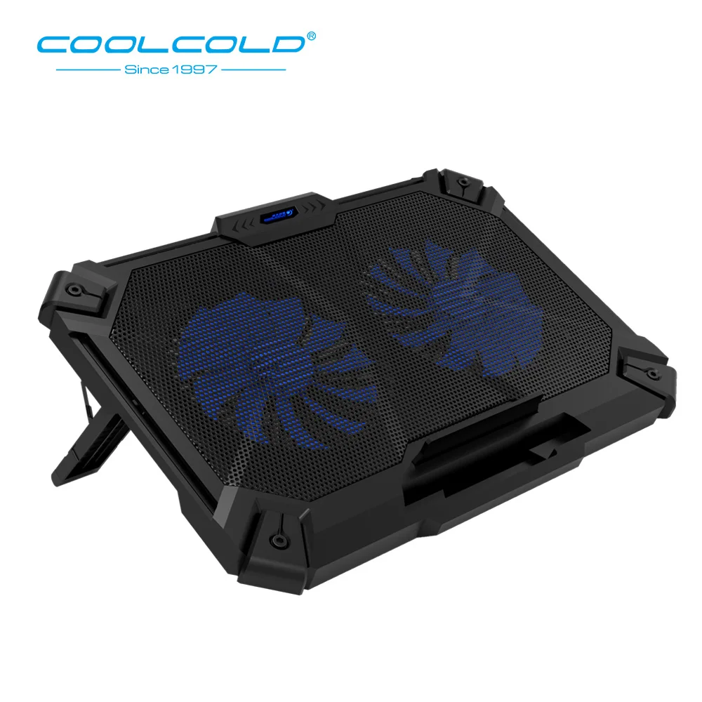 Охлаждающая подставка COOLCOLD для ноутбука 2 порта USB и два вентилятора охлаждения 12