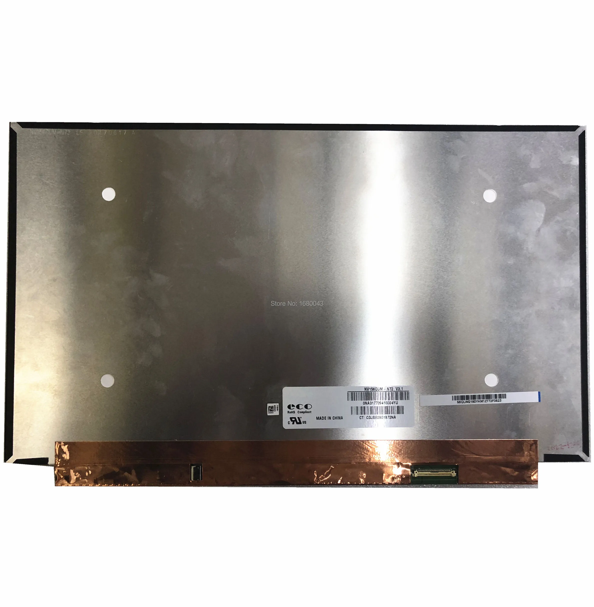 

NV156QUM-N72 15,6 "4 K светодиодный ЖК-экран EDP 40pin 3840X2160 UHD IPS NON-TOUCH