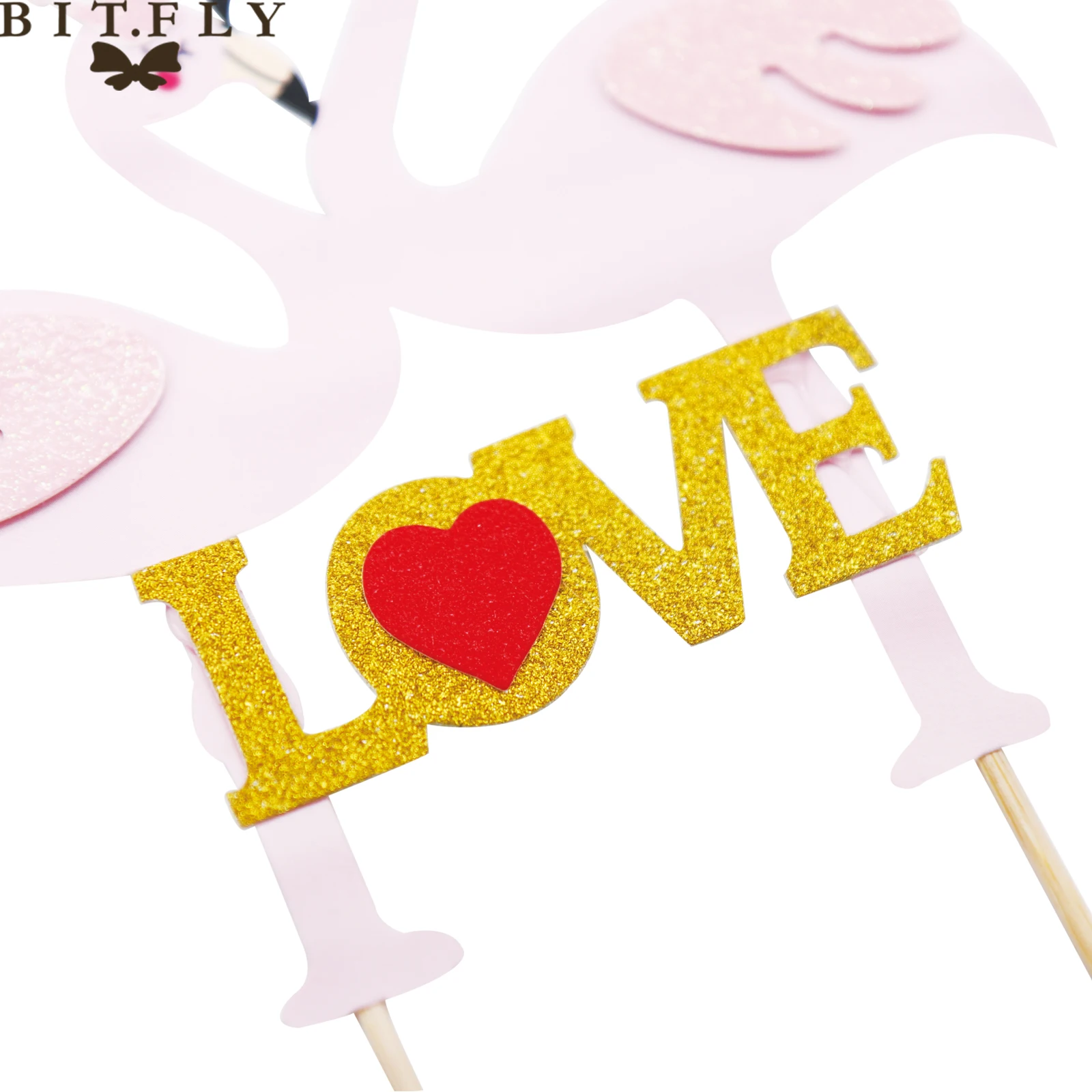 BIT. FLY день рождения Фламинго Торт Топперы Романтическая свадьба любовь торт флаг