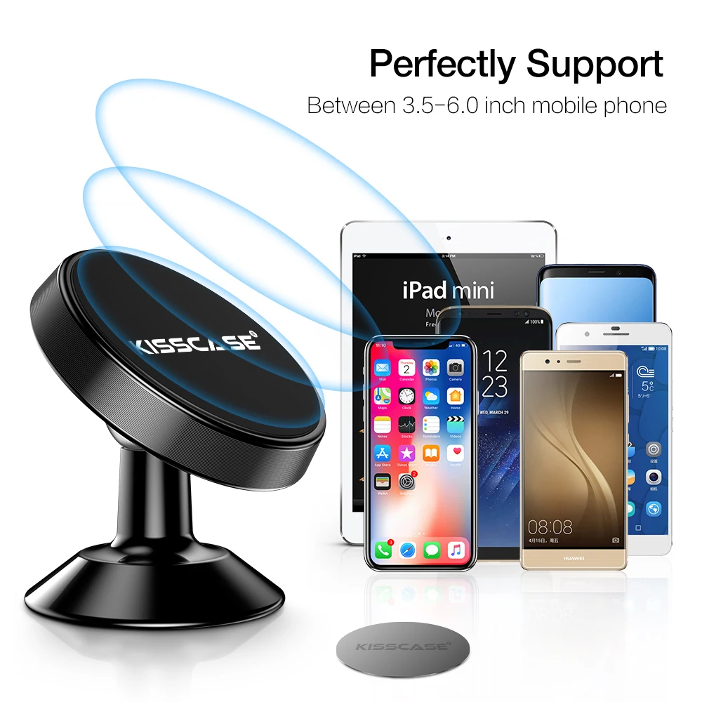KISSCASE Автомобильный держатель для телефона Магнитный магнитный штатив