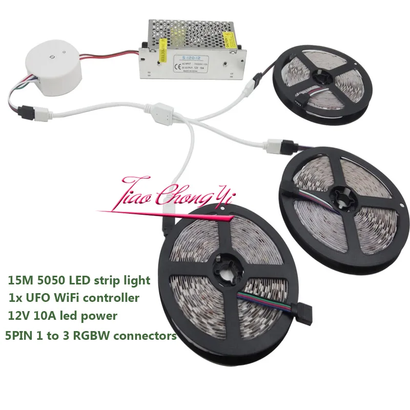 Светодиодный светильник 5 м 10 15 20 SMD 5050 RGBW RGBWW 1200 светодиодный s 60 s/M RGB лента