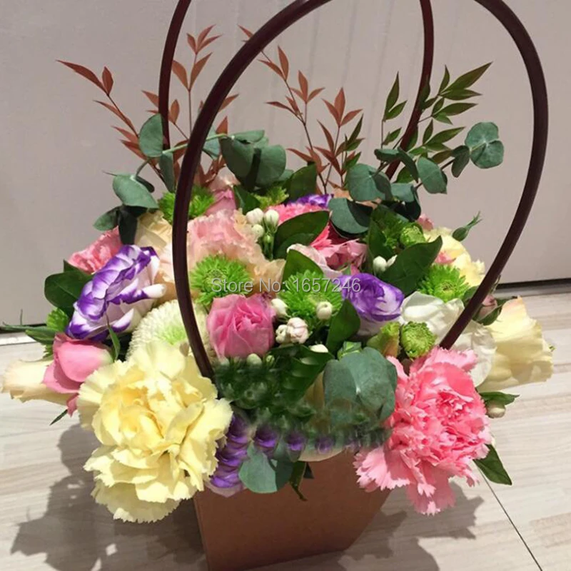 50pcs Kraft Paper Bag DIY Valentine's Day Flower Wrapping Box Gift Packing Bouquet Florist Supplies Wedding Decoration | Дом и сад