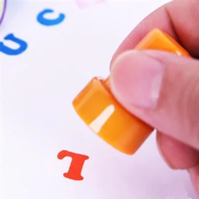 Горячая продажа мультфильм английские буквы печать без чернильной подушки