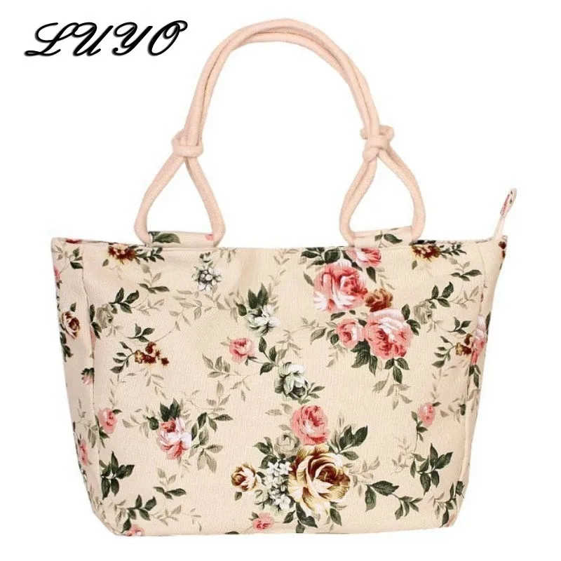 2019 Fashion Folding Women Big Size Handbag Tote Ladies Casual Striped Flower Printing Canvas Graffiti Shoulder Bag Beach Bolsa | Багаж и