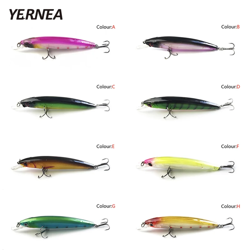 Yernea 1 шт. 8 цветов рыболовные приманки наживка Crankbait тяжелая приманка медленная