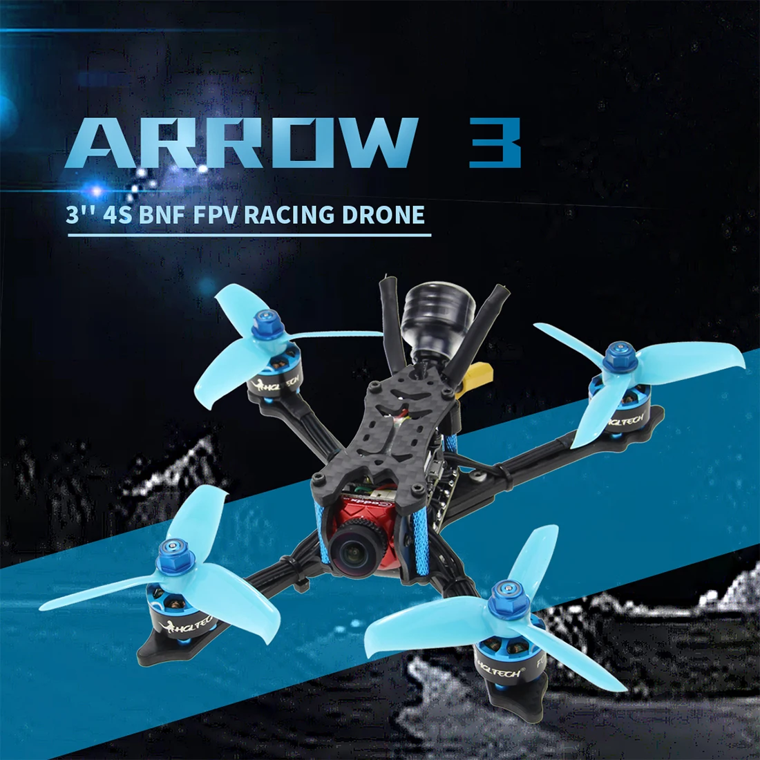 Радиоуправляемый квадрокоптер с камерой HGLRC Arrow3 152 мм 3 дюйма F4 OSD 4S/6S FPV PNP BNF 45A ESC Caddx