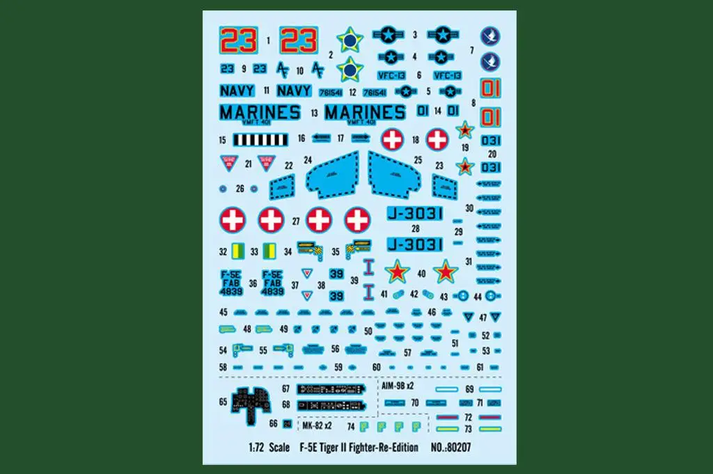 Модель модели Hobbyboss 1/72 80207 F 5E Tiger II|Наборы для сборки моделей| |