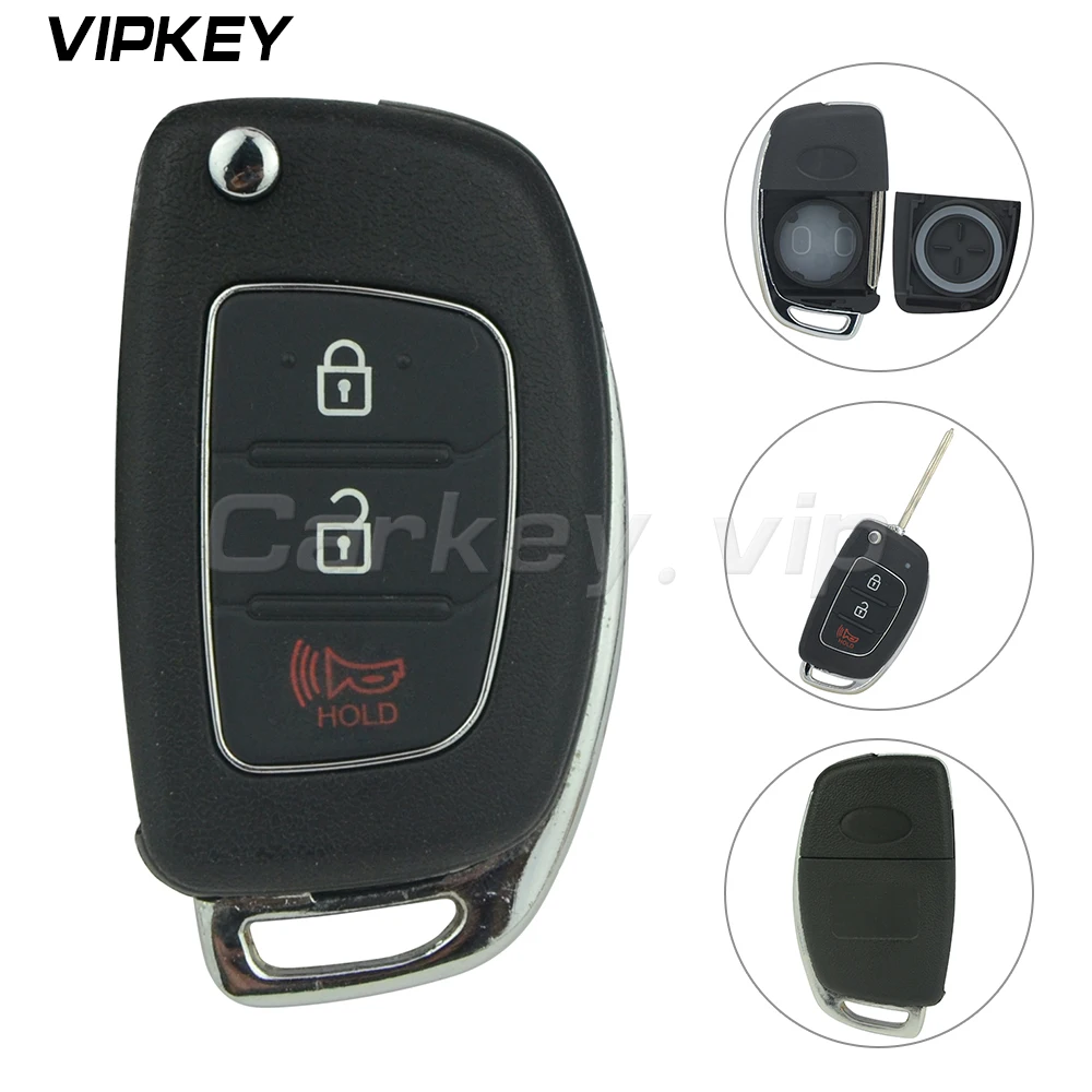 Чехол для дистанционного ключа Remotekey Fob 3 кнопки Раскладной Автомобильный Hyundai HB20