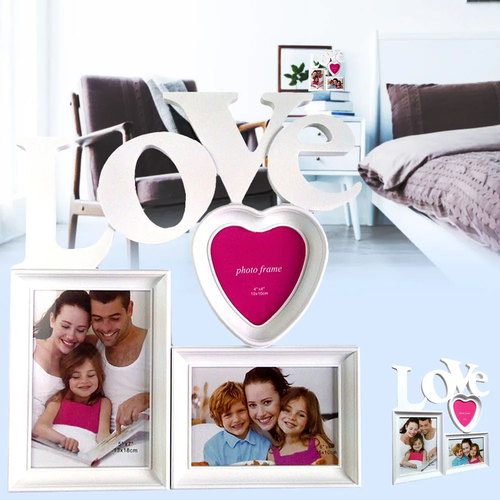 Полый дизайн любовь деревянная фоторамка Сделай Сам фоторамки искусство