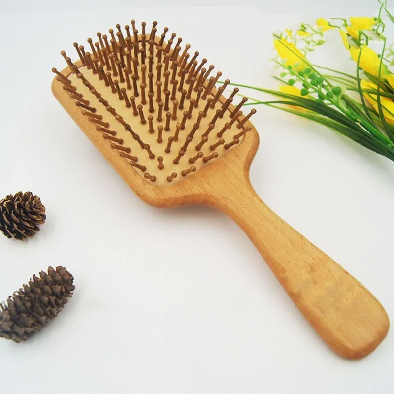 

Wooden Hair Comb Care Brush Massage Spa Massage Hair Brush Antistatic HairBrush Massage Head Promote Circulation Styling Tool