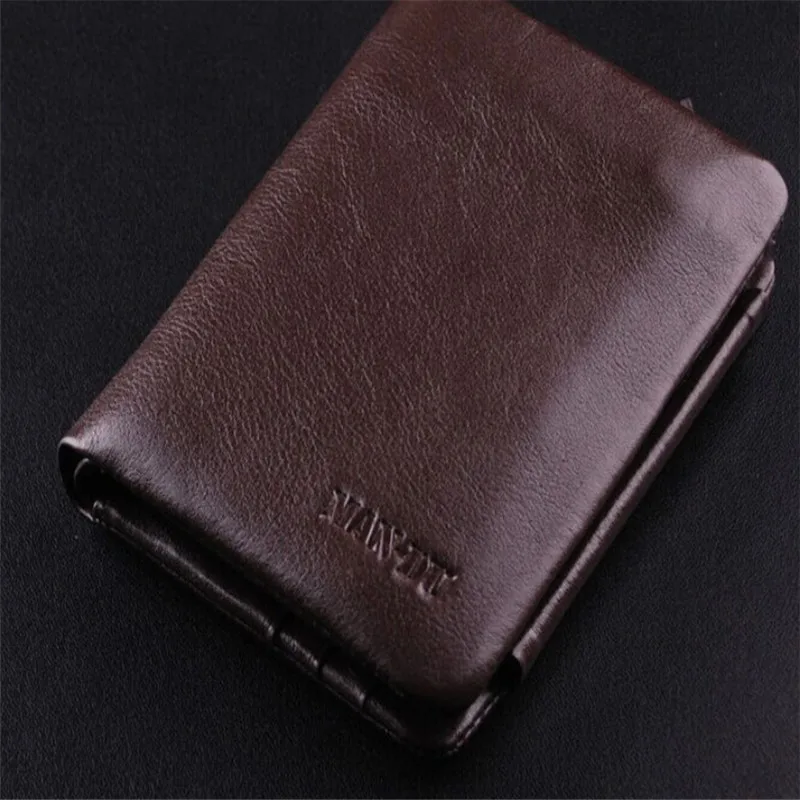 

2019 New Men's Wallet Fashion Men's Genuine Leather Short Mini Solid Wallet Zipper Hasp Luxury Gifts