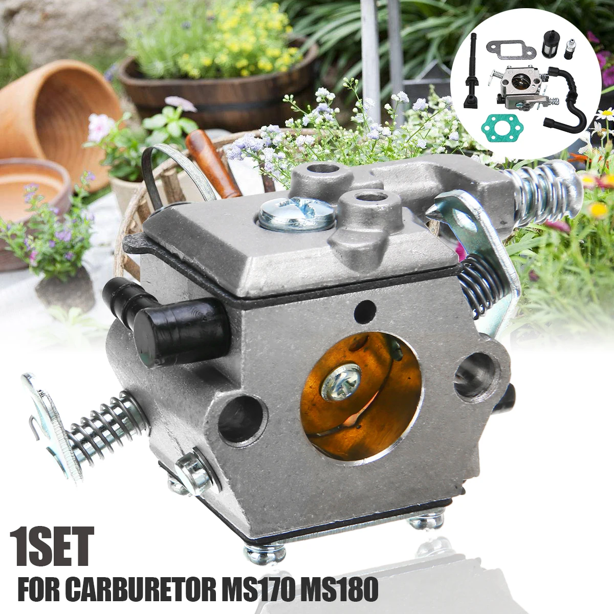 Карбюратор Carb для бензопилы 017 018 MS170 MS180 комплект воздушных топливных фильтров