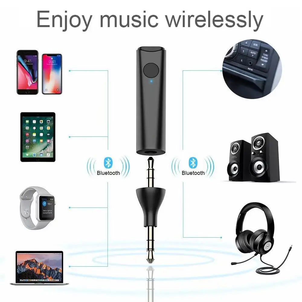 EastVita Bluetooth 5 0 стерео аудио адаптер 3 мм A2DP гарнитура музыкальный приемник для