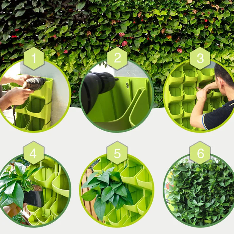 2 кармана суккулентный настенный вазон подвесной вертикальный цветочный горшок