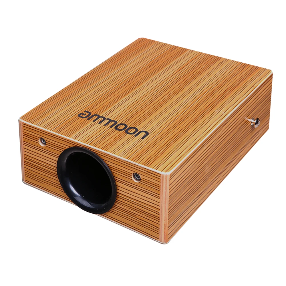Ammoon портативный дорожный барабан для Cajon Box деревянный плоский ручной с ремешком