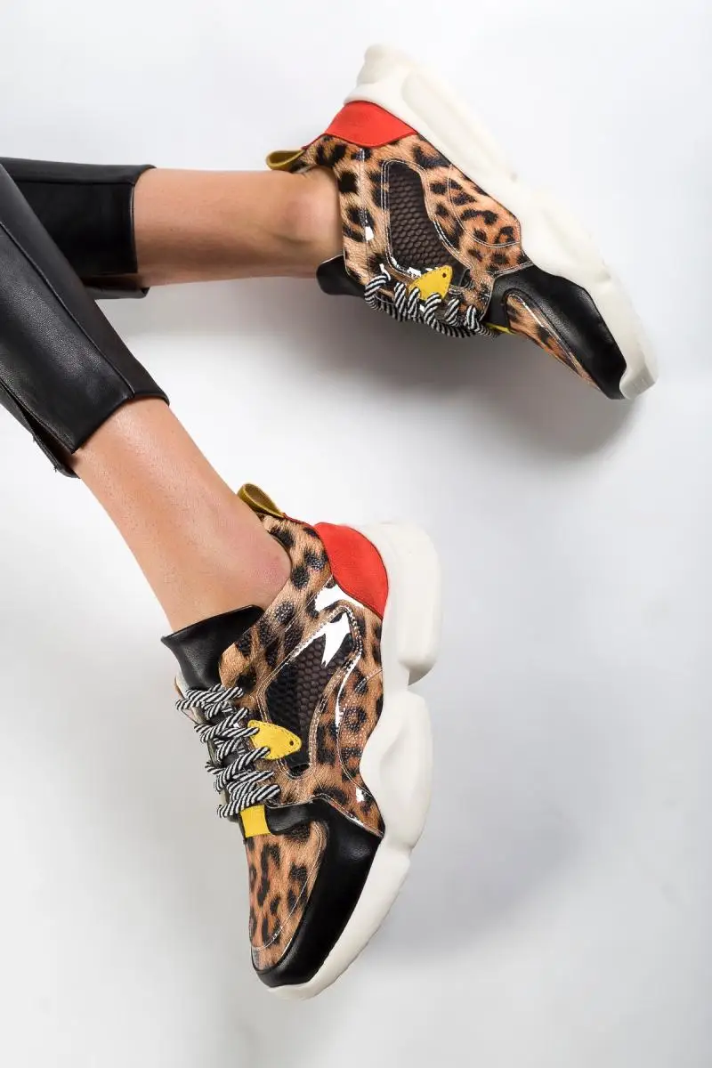 Soho/леопардовые оранжевые женские кроссовки 12667 | Обувь