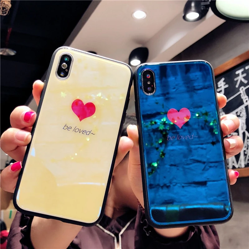 Модные чехлы KISSCASE из закаленного стекла для iPhone XR XS Max 6s 7 8 чехол Plus с блестками |