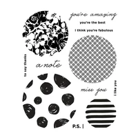 circles sentiments transparent clear silicone stampseal for diy scrapbookingphoto album decorative clear stamp