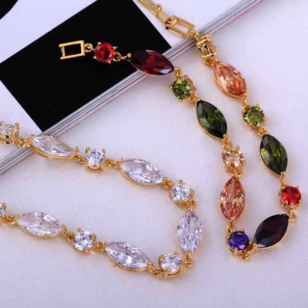 New Elegant Fashion Cool Gold Zircon Bracelet Jewelry Gift For Girls Women Girlfriends Bracelets SL0070 | Украшения и аксессуары
