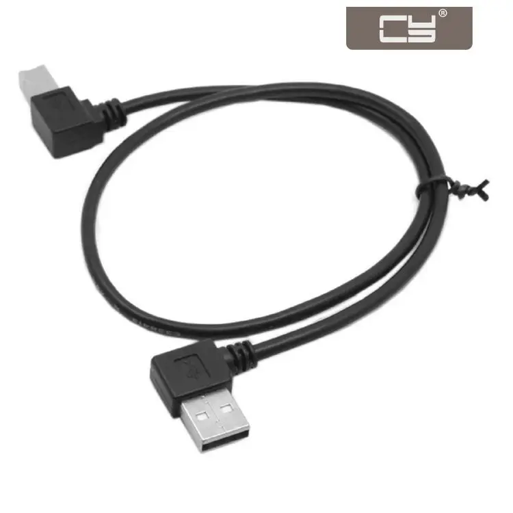 

CY 50cm Right Angled 90 Degree USB 2.0 A Male to B Male Printer Scanner Cable