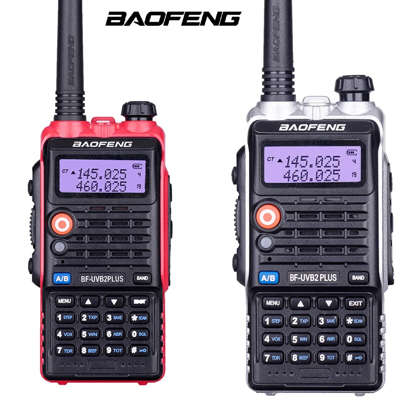 BaoFeng Bf-Uvb2 Plus Walkie Talkie высокой мощности 8 Вт ЖК-дисплей/светодиодный свет двухсторонние радио UHF+ VHF 136-174 МГц+ 400-520 МГц 4800 мАч