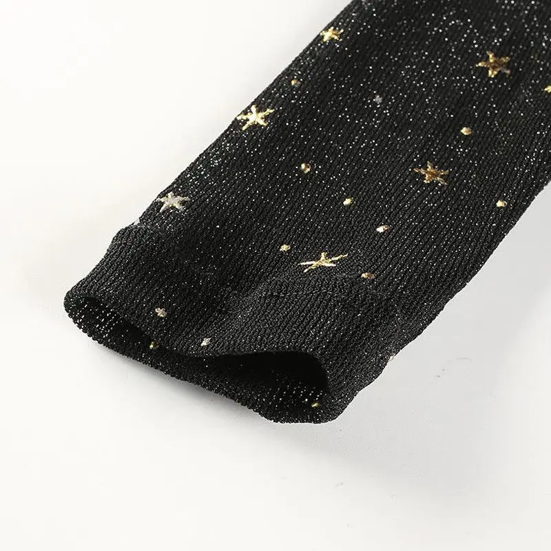 Женская Прозрачная Футболка с длинным рукавом однотонная Клубная футболка