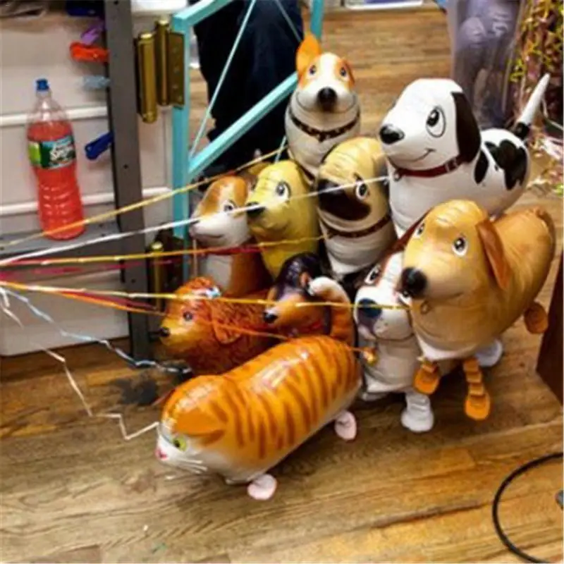10 Pieces Walking Animal Balloons Pet Dog Balloon Toys Air Walkers For Kids Gift Birthday Party Decoration |