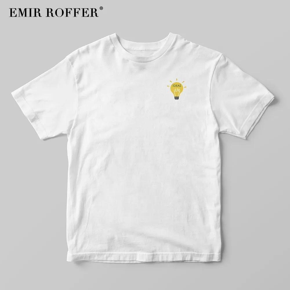 EMIR ROFFER лампочка значок появившейся идеи лампы Забавные футболки Для женщин из