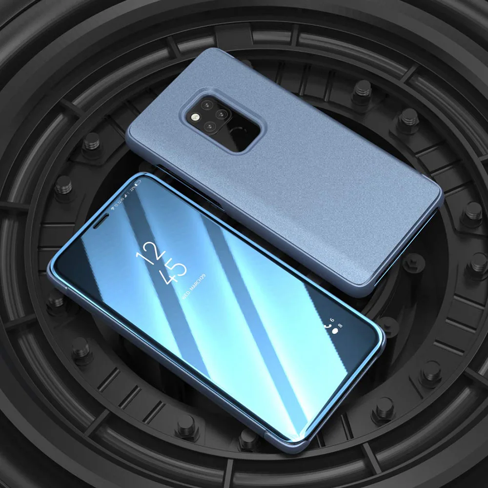 Умный зеркальный флип чехол для телефона Samsung Galaxy S9 S7 S8 Plus Note 8 9 A5 A7 A8 J3 J4 J6 J7 J8 2017 Pro
