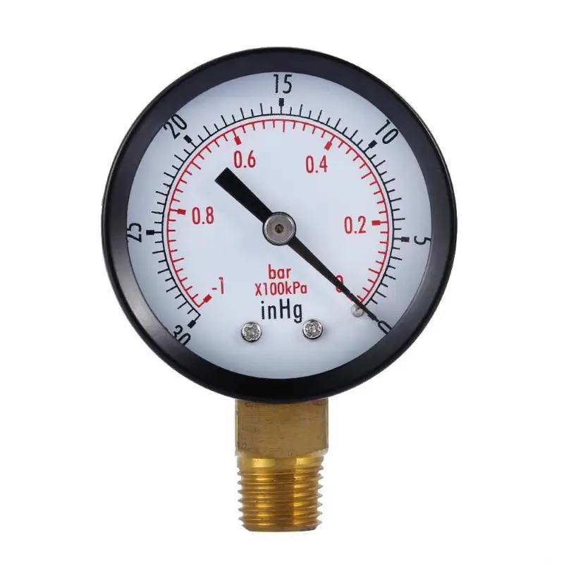 

2 inch Dial Dry Utility Digital Vacuum Pressure Gauge 1/4" NPT Lower Mount -30HG/0PS Pressure Meter Gauge Manometers