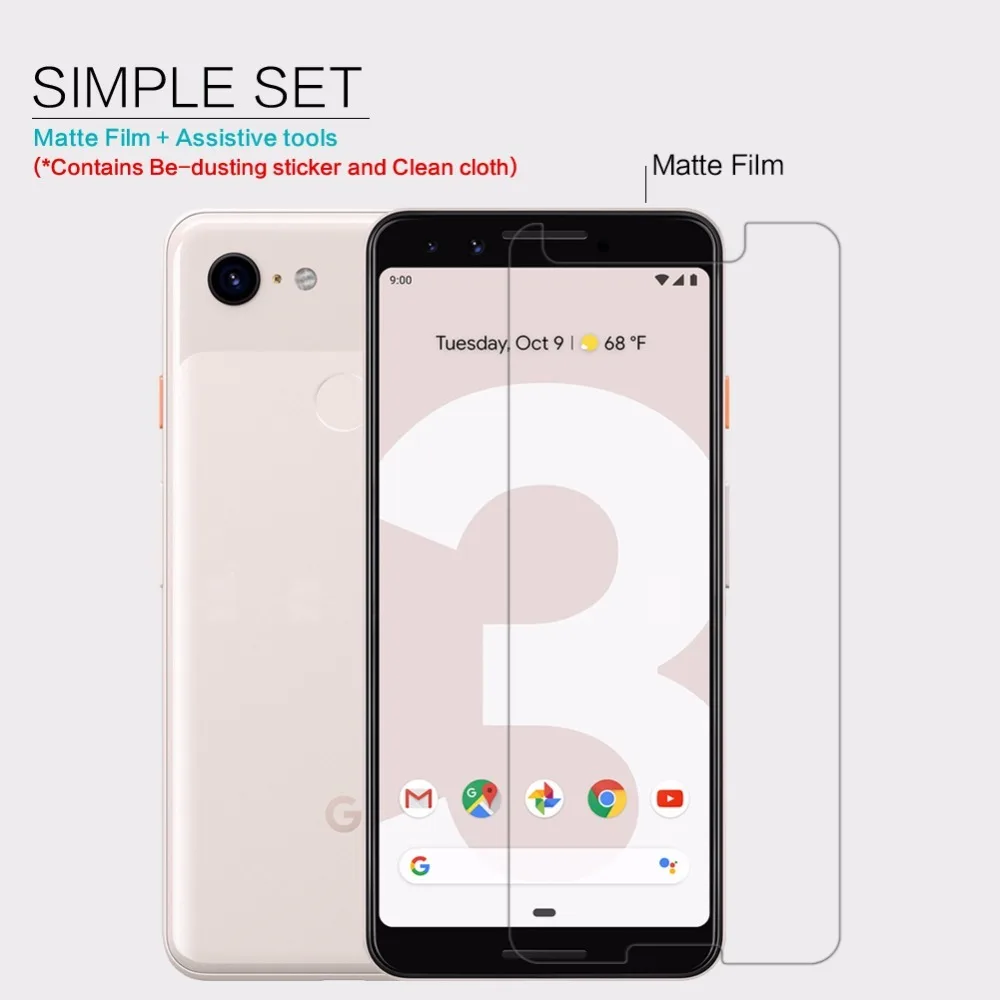 Протектор экрана для Google Pixel 3 NILLKIN Антибликовая матовая ПЭТ Защитная пленка XL |