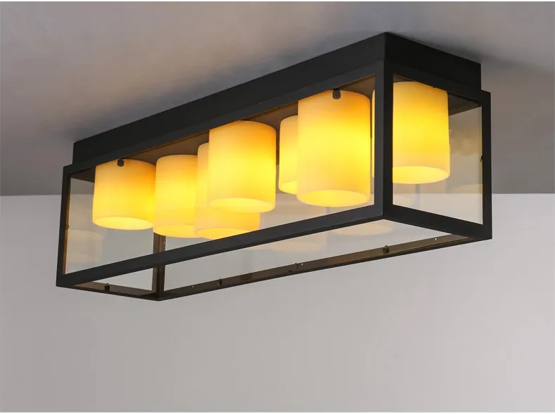 

Rectangular vintage industrial Led ceiling lights plafond lamp for home living room lights ceiling light fixture