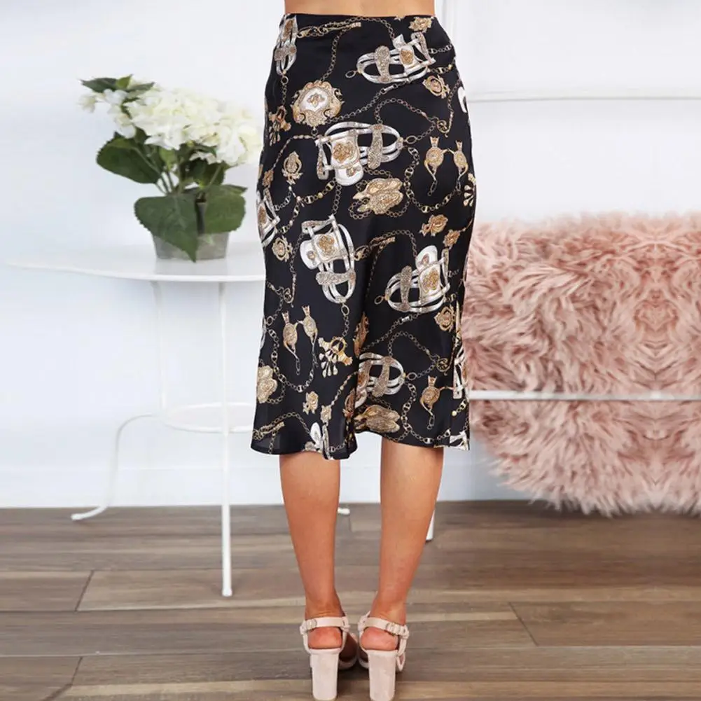 MISSKY Summer Women Skirt Sexy Fashion Print Slim Wrap Hip Femme Faldas Mujer | Женская одежда