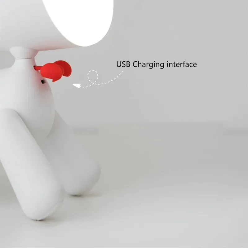 Rotatable Puppy Eyeshield Desk Lamp USB Charging Lovely Table With Two Dimming Novel Baby Sleep Night Light Book Gift | Освещение