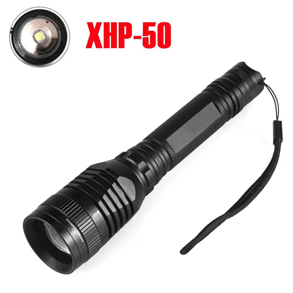 20 Вт Охотничий Тактический фонарь XHP50 18650 3800lm Мощный тактический светодиодный