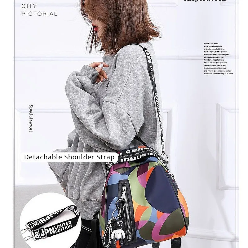 Женский рюкзак LIKETHIS повседневный с подвеской в виде медведя сумка на плечо для