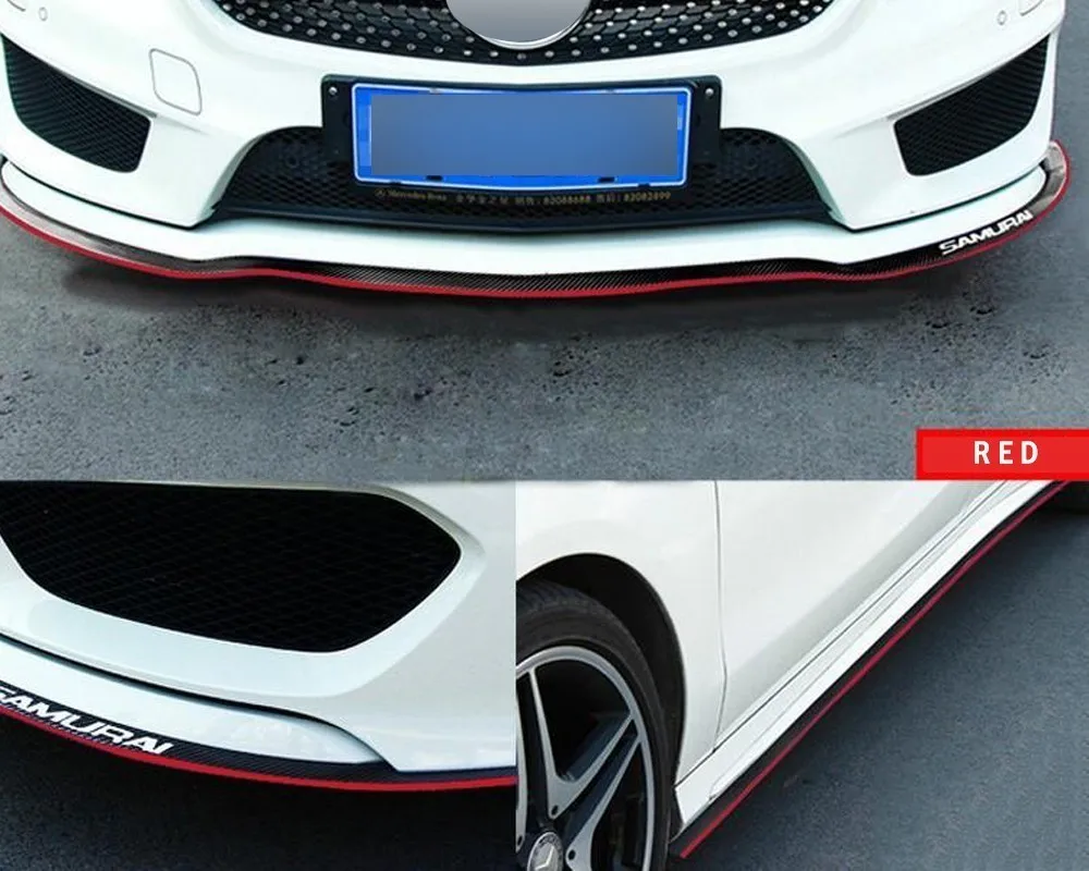 2 5 m/8.2ft автомобильный бампер из углеродного волокна для губ юбка-спойлер защитная